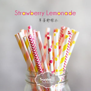 25pcs/lot New Paper Straws For Kids Birthday Wedding Decoration