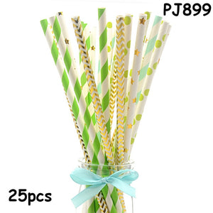 25pcs Paper Drinking Straws paper napkins Party  Paper Straws