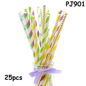 25pcs Paper Drinking Straws paper napkins Party  Paper Straws