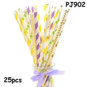 25pcs Paper Drinking Straws paper napkins Party  Paper Straws