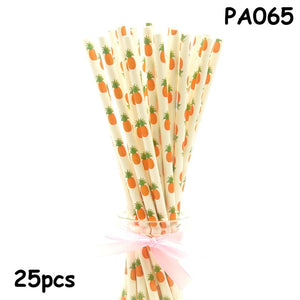 25pcs Paper Drinking Straws paper napkins Party  Paper Straws