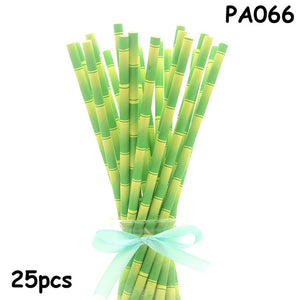 25pcs Paper Drinking Straws paper napkins Party  Paper Straws