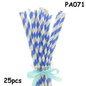 25pcs Paper Drinking Straws paper napkins Party  Paper Straws