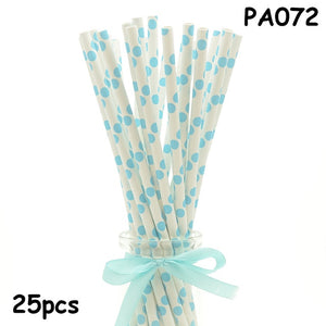 25pcs Paper Drinking Straws paper napkins Party  Paper Straws